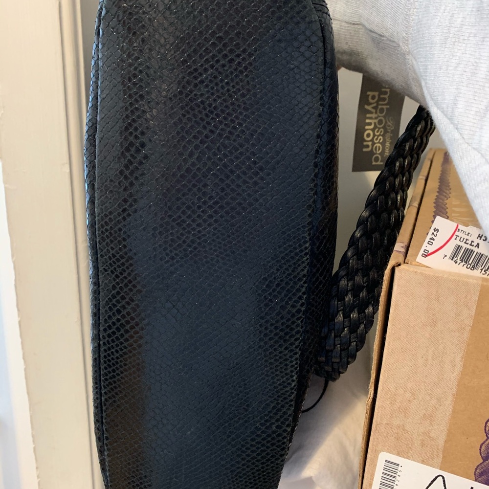Brighton Original Tulla Black Python Handbag - image 5